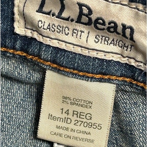 WOMENS SIZE 14 REGULAR WAIST 34 BLUE L.L.BEENE BOOTCUT DENIM JEANS - Picture 6 of 6